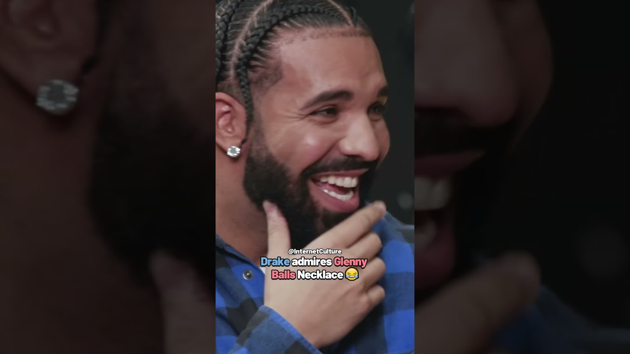 Drake admires Glenny Balls hilarious Necklace 🤣