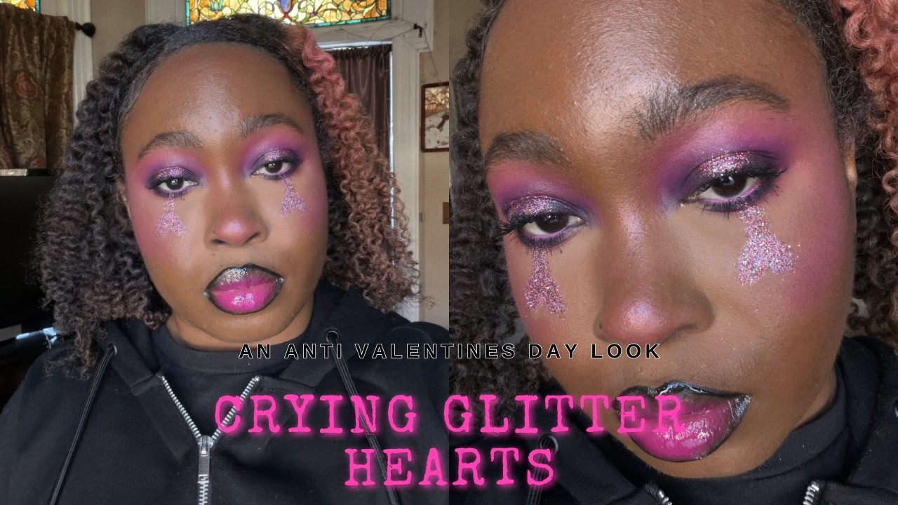 CRYING GLITTER HEARTS| an anti Valentine's Day look