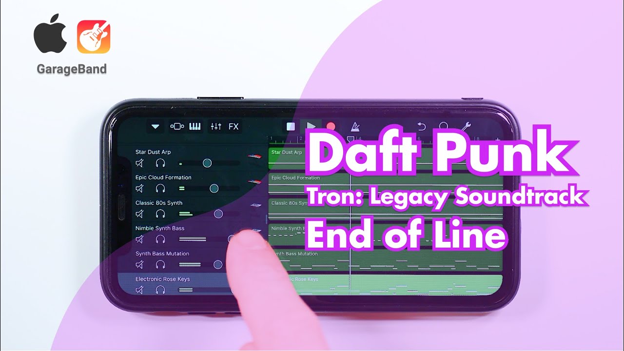 Daft Punk - End of Line (Tron Legacy Soundtrack) on Iphone XR (GarageBand)