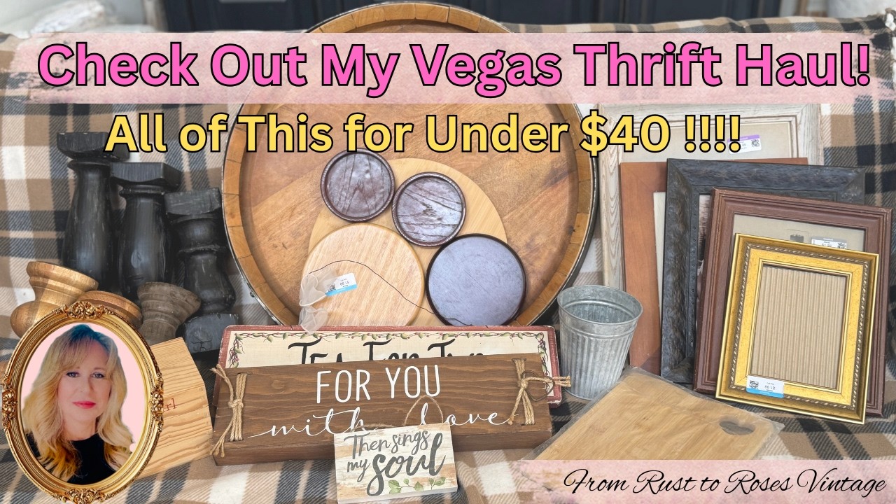 Check Out My Vegas Thrift Haul! Amazing, inexpensive finds to transform into beautiful home decor!