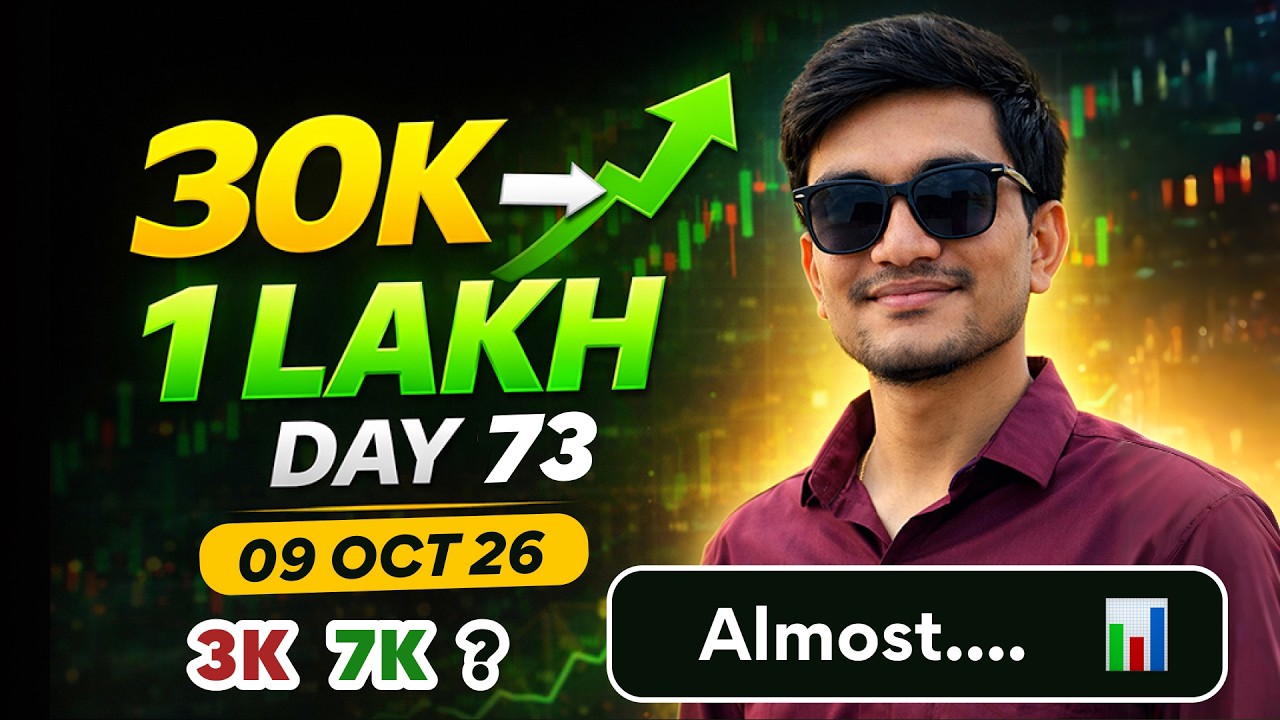 #day73 🔥30K to 1 Lakh Challenge🚀 | Option Trading Challenge Live | Nifty Live Trading with only 2...