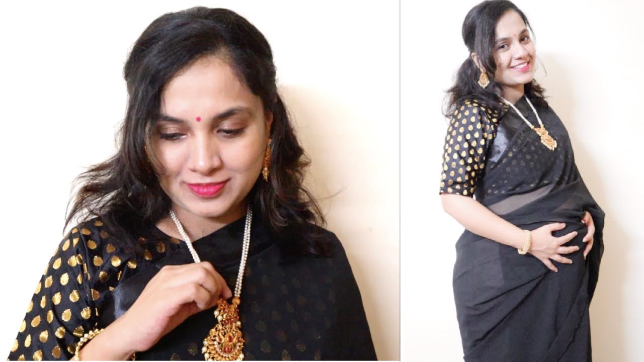 ಪ್ರೆಗ್ನನ್ಸಿ ಫಂಕ್ಷನ್ ಮೇಕ್ಅಪ್, ಜೆವೆಲ್ಲೇರಿ & ಸೀರೆ | Pregnancy Function Makeup, Saree, Jewellery Ideas