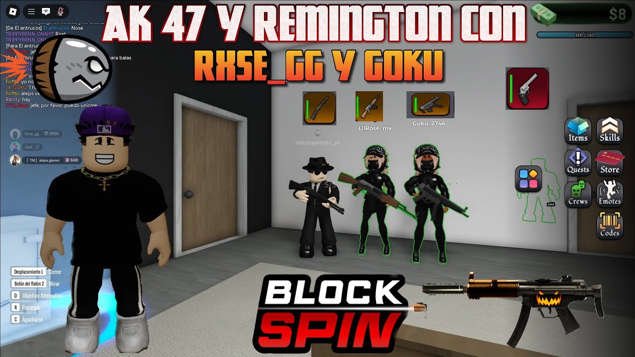 ✅WE RELEASE MP5, AK AND REMINGTON🔥 WITH Rxse_gg AND GOKU Block spin 🤯😱😱#blockspin #parati