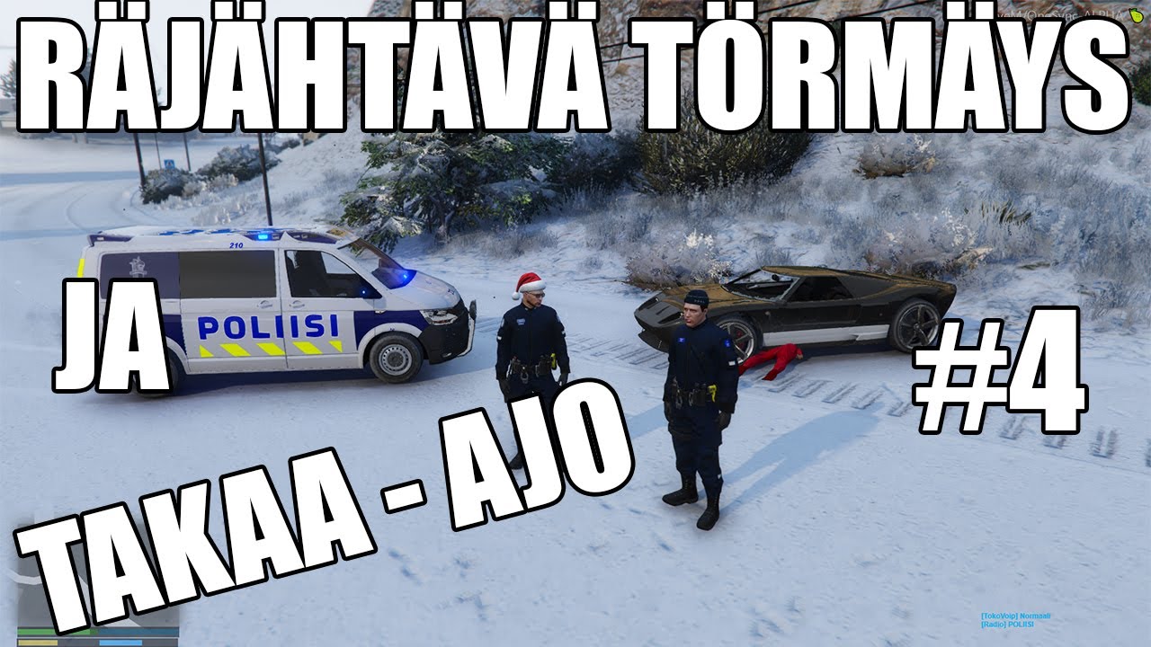 PukinmaaRP - Räjähtävä Törmäys ja Takaa-Ajo #4 [Poliisi]