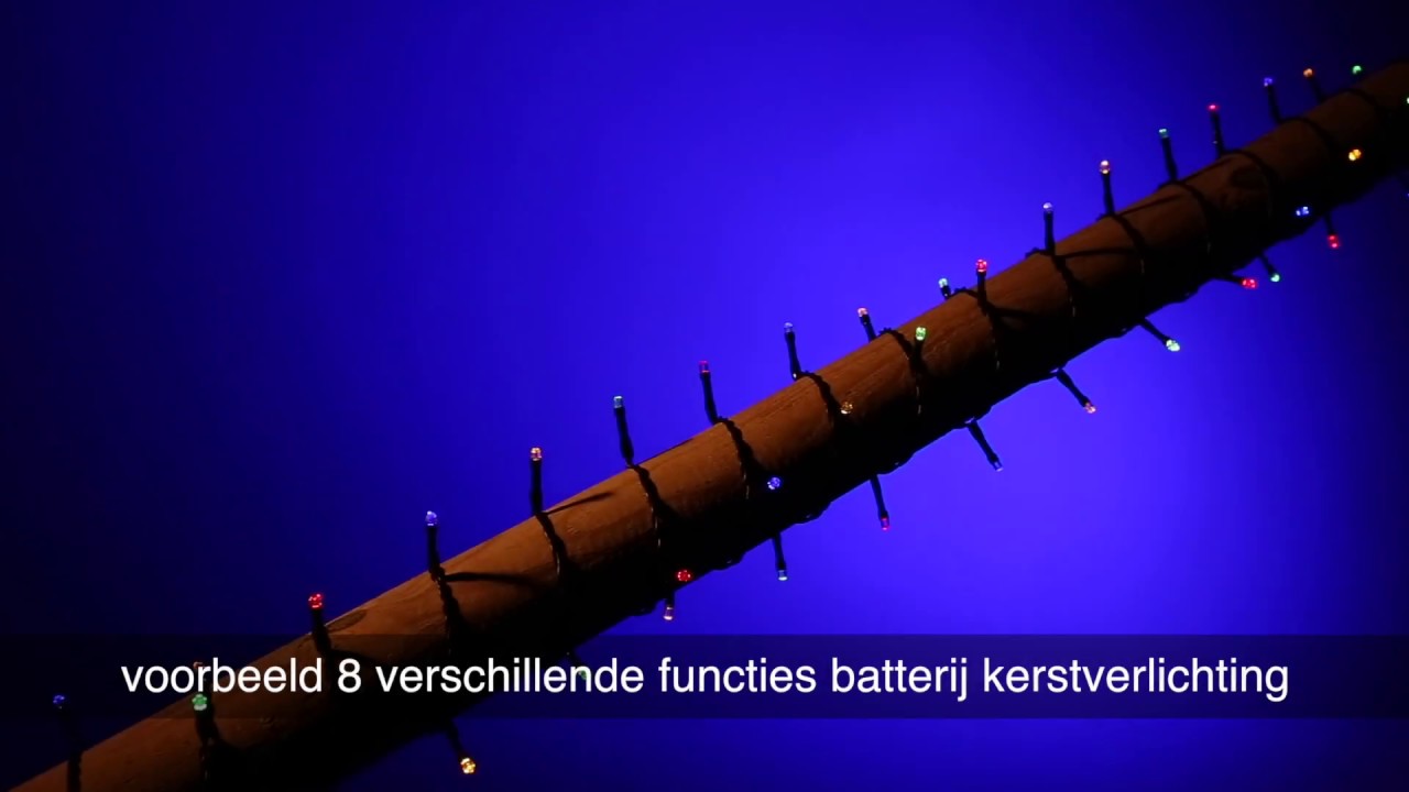 Kerstverlichting op batterij buiten • gekleurd • 8 verschillende functies
