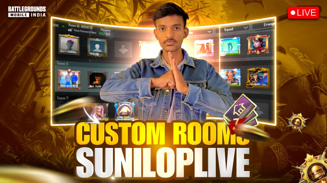 BGMI LIVE ❤️ SUNILOPLIVE TEAM CODE GAMEPLAYbgmi