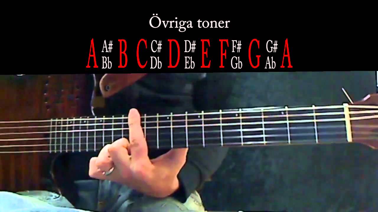 Lär dig tonerna på gitarren.f4v