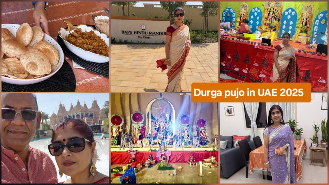 Durga Pujo in UAE 2025| Balancing and Enjoying Durga Pujo & Daily Chores