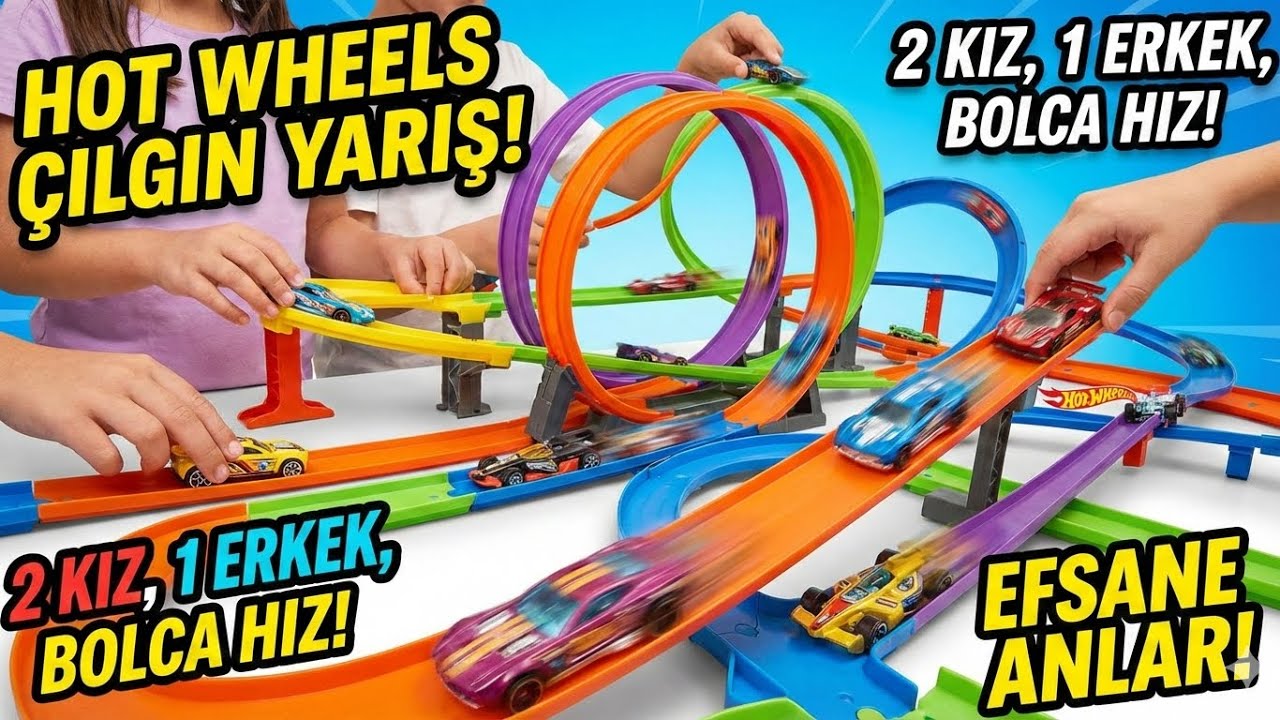 Hot Wheels Araba Yarışı: 🏎️🔥 Efsane Pist Kurulumu ve Kapışma 🏁