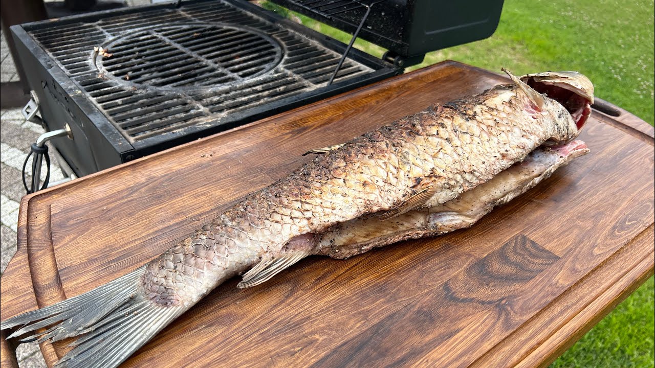 Ryba z grilla Amur Biały z grila Grilowana ryba #grill #grilledfish #ryby #bbqfish #bbq 