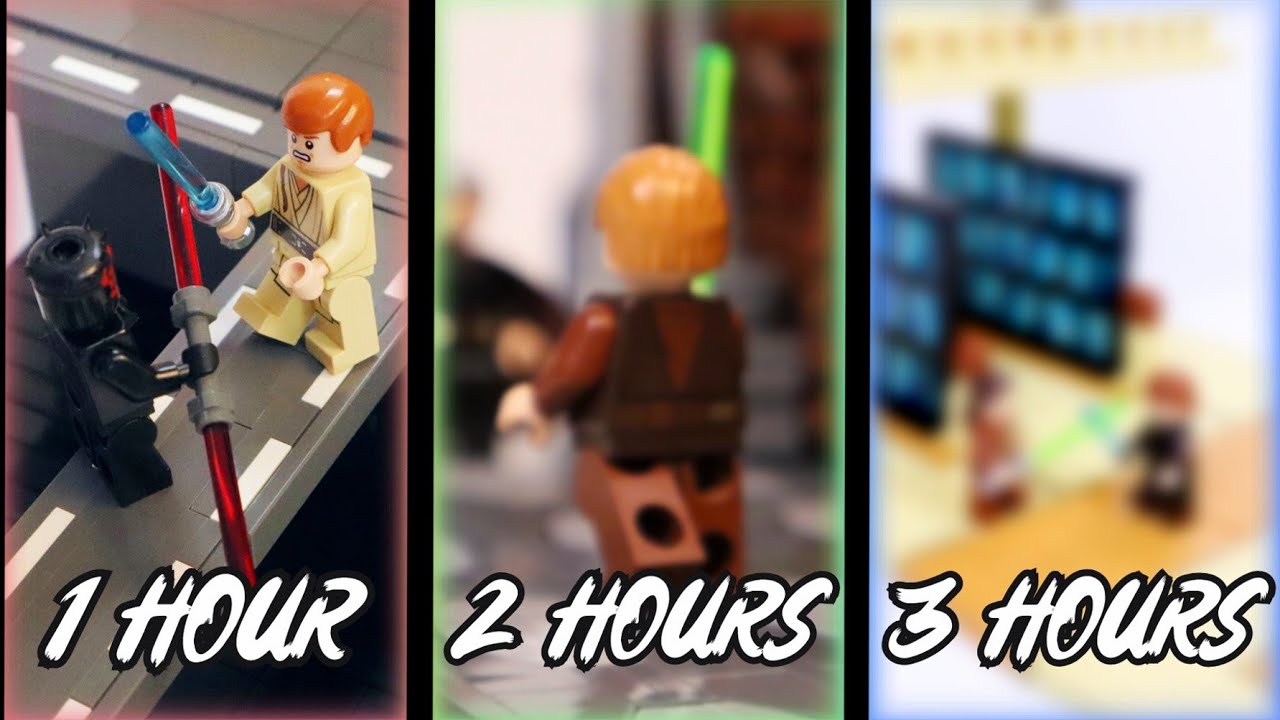I Built The COOLEST Prequels LIGHTSABER DUELS as LEGO Star Wars MOCs in 1 Hour, 2 Hours, and 3 Hours