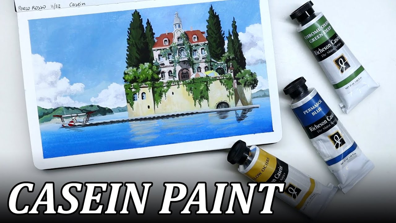 MILK PAINT // Playing with CASEIN // Painting a Studio GHIBLI scene