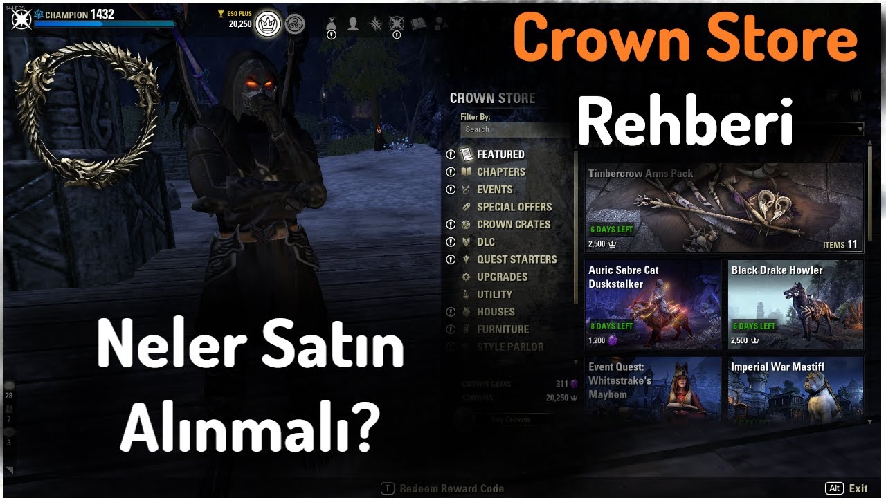 Crown Store Rehberi - Neler Satın Alınmalı ? - ElderScrollsOnline