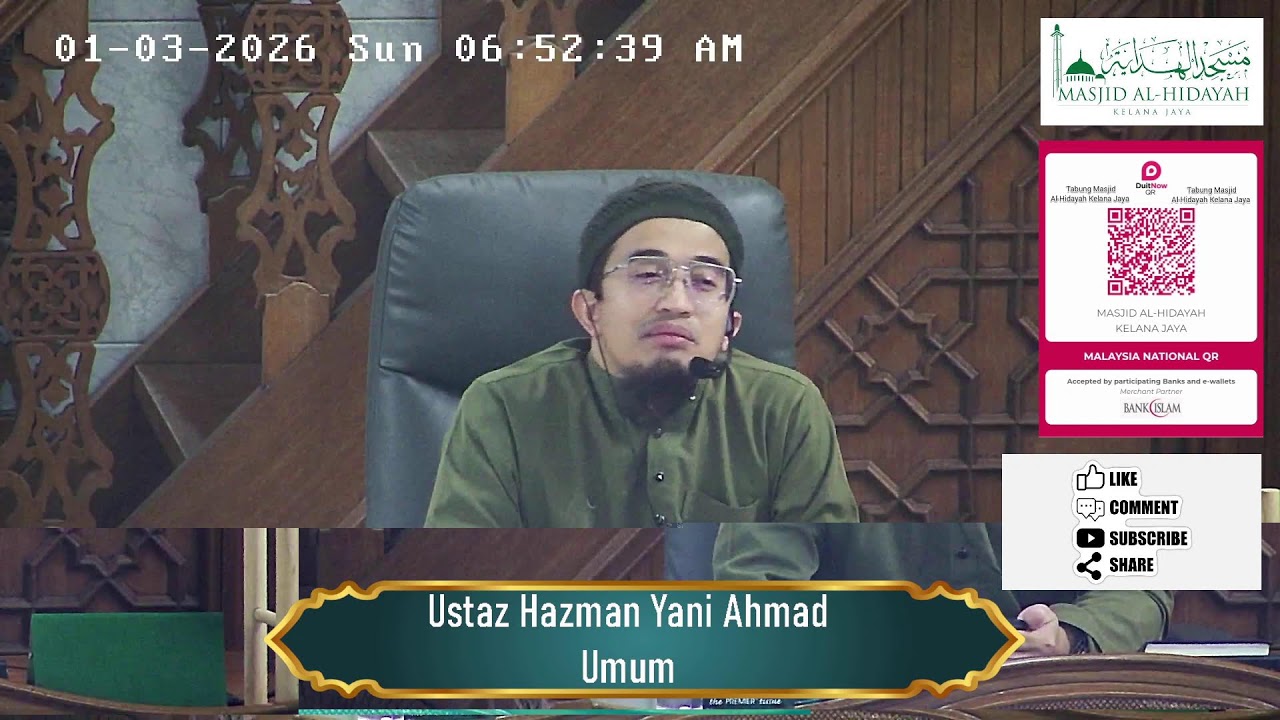 [LIVE] Kuliah Subuh : Ustaz Hazman Yani Ahmad