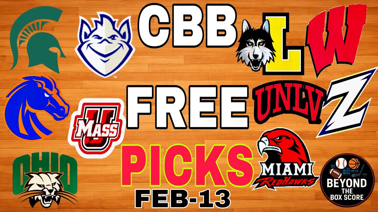 🔥 College Basketball Picks Today 2/13/26 | Top CBB Free Picks & Winning Parlay Alerts