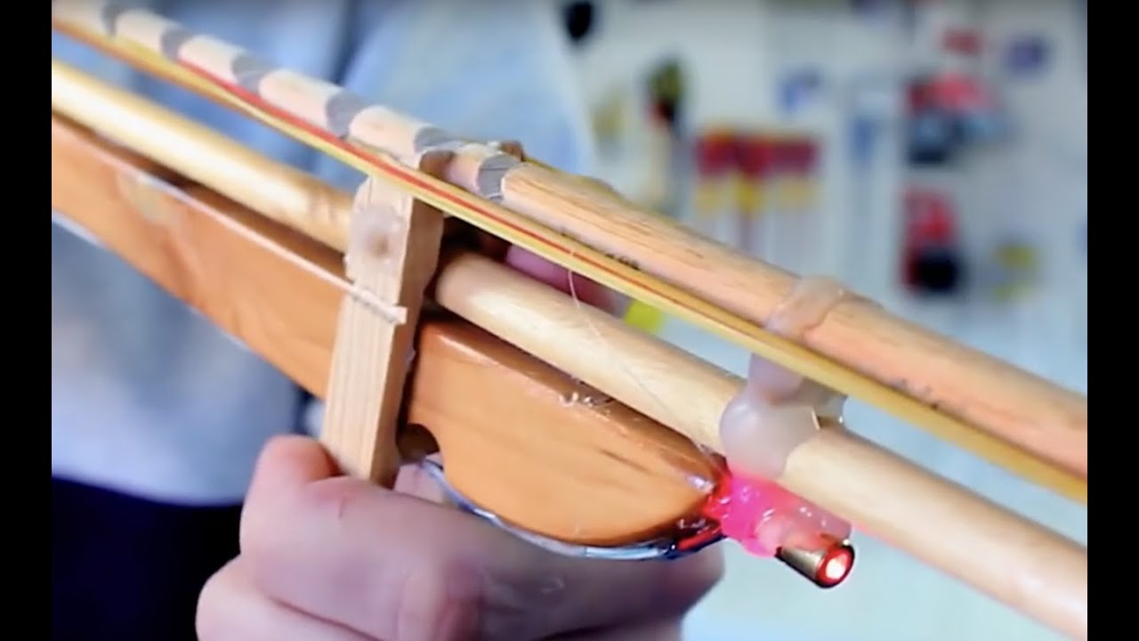 How to make a semi-automatic Rubber Band Gun with a LASER SIGHT- Tutorial