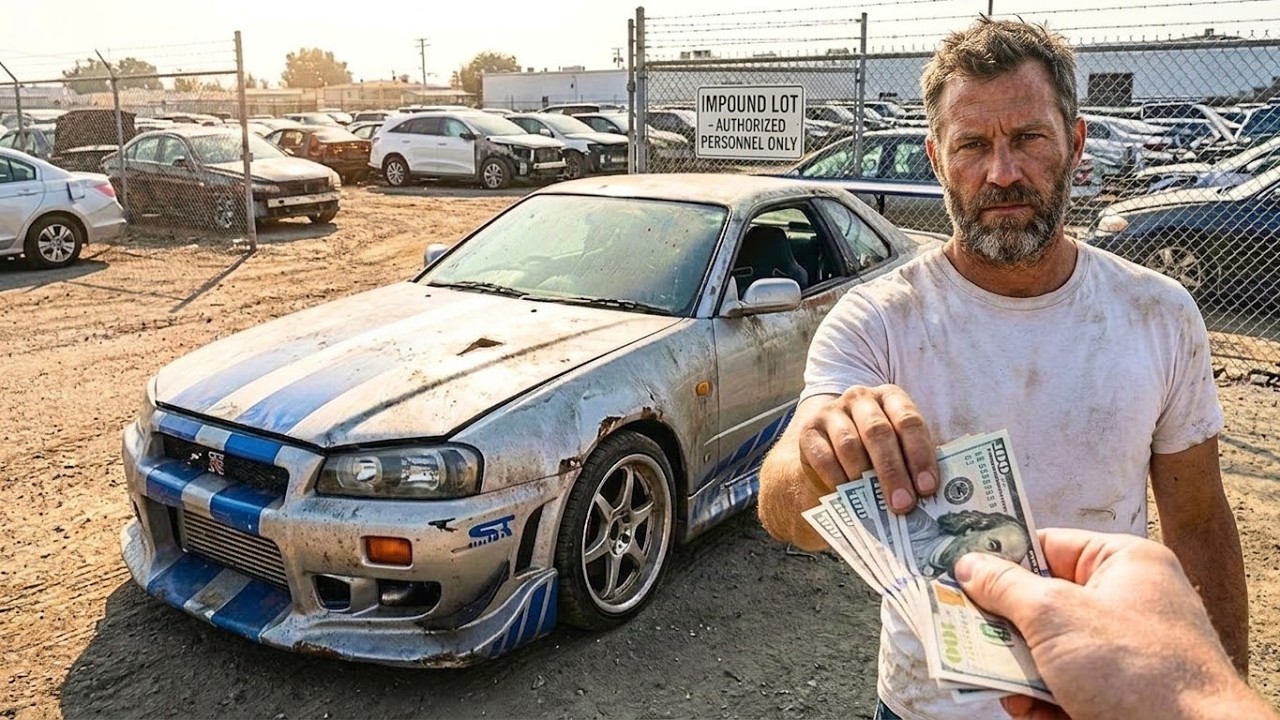 Restoring a Completely DESTROYED Fast Furious Skyline $50 Impound Lot Find | FULL ASMR