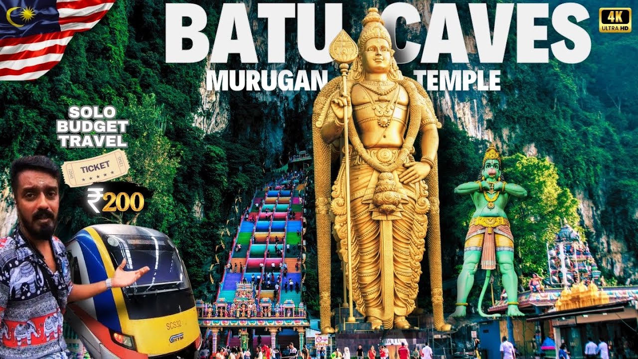 MALAYSIA MURUGAN TEMPLE TOUR 2024 | BATU CAVES Kuala Lumpur 🇲🇾 🙏✨ CHEAP WAY JUST 200 FOR TRAIN