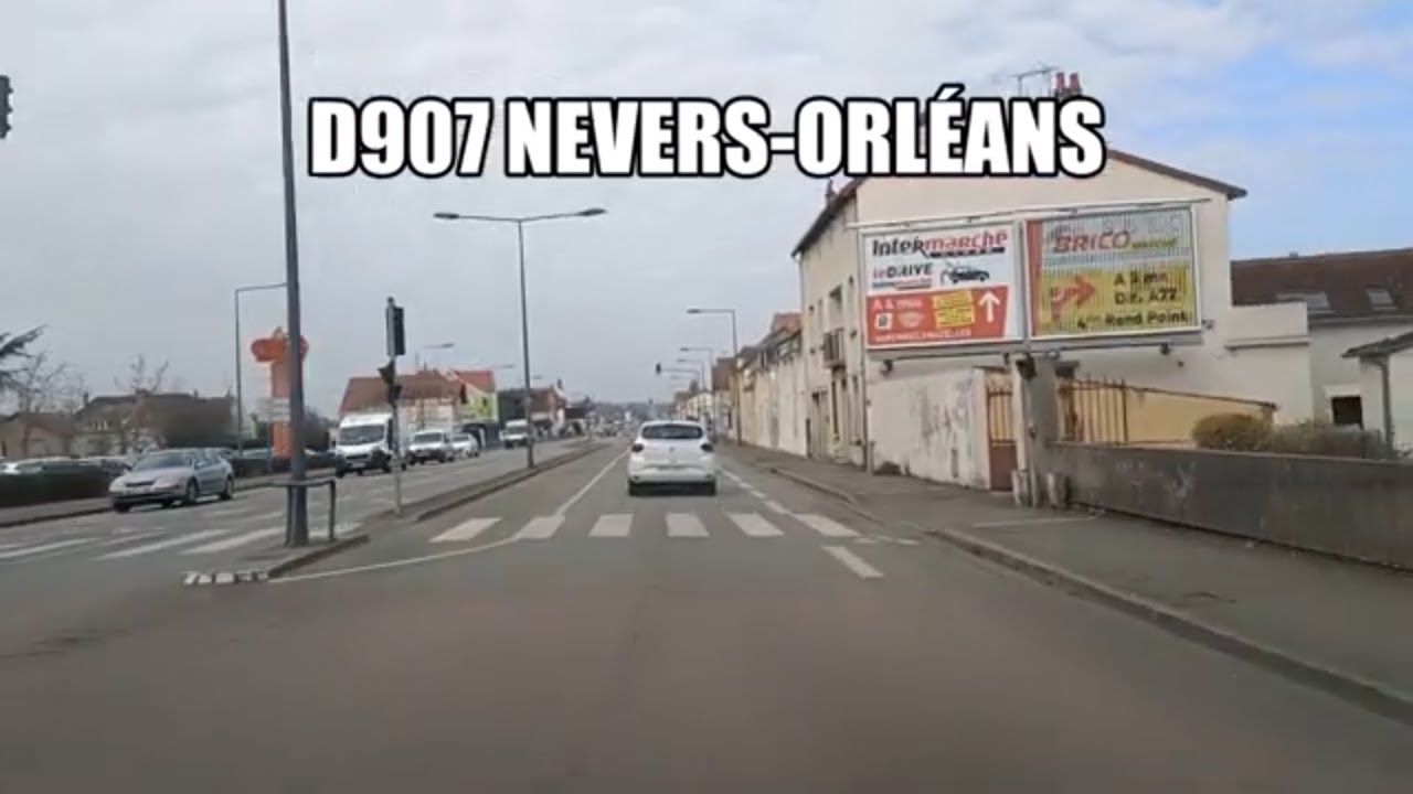 D907 Nevers-Orléans 4K- Driving- French region