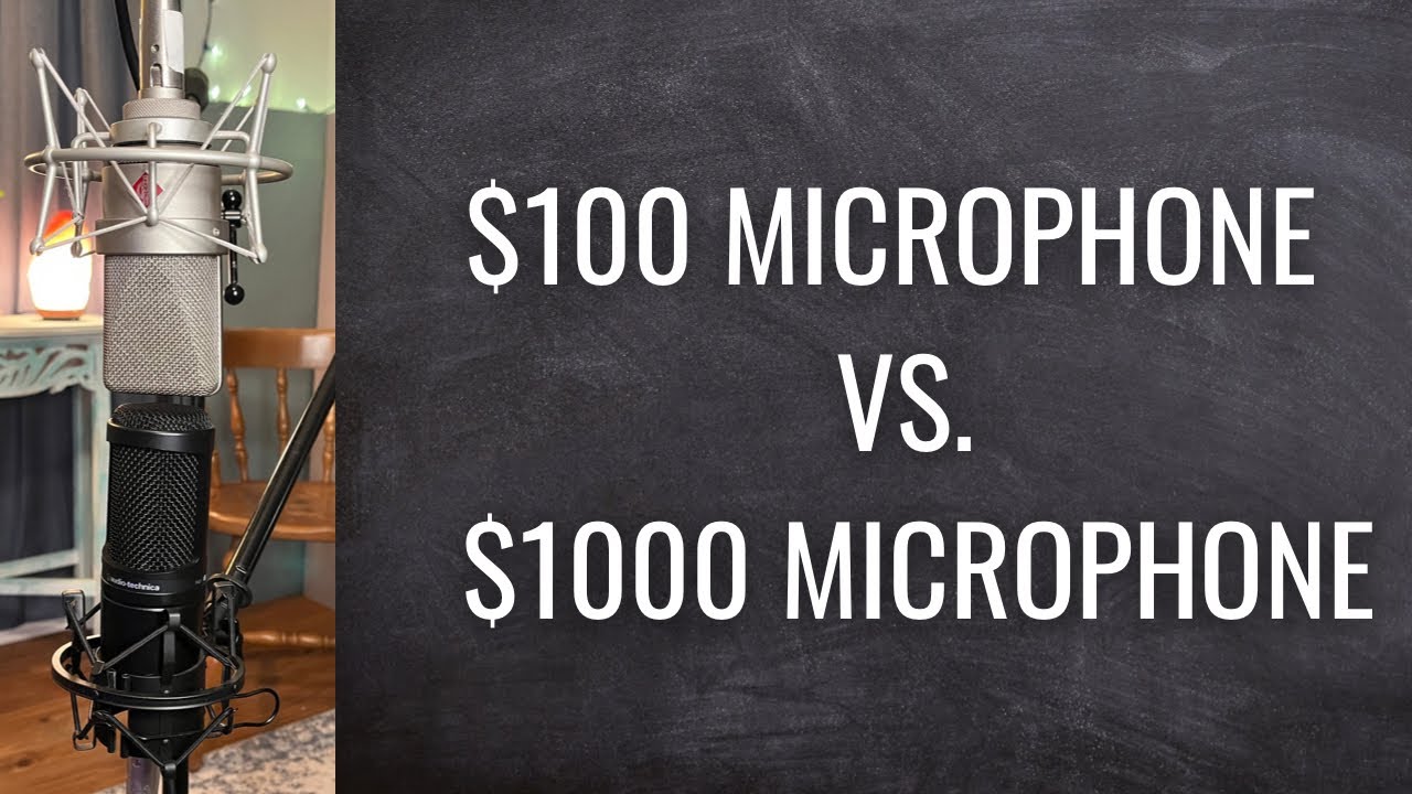 $100 vs. $1000 Microphone. Audio Technica AT2020 vs. Neumann TlM 103