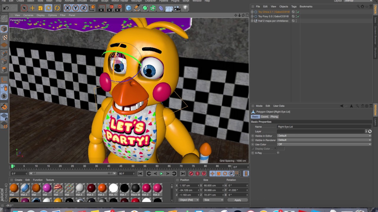 Cinema 4D(FNAF 2) Toy Animatronics