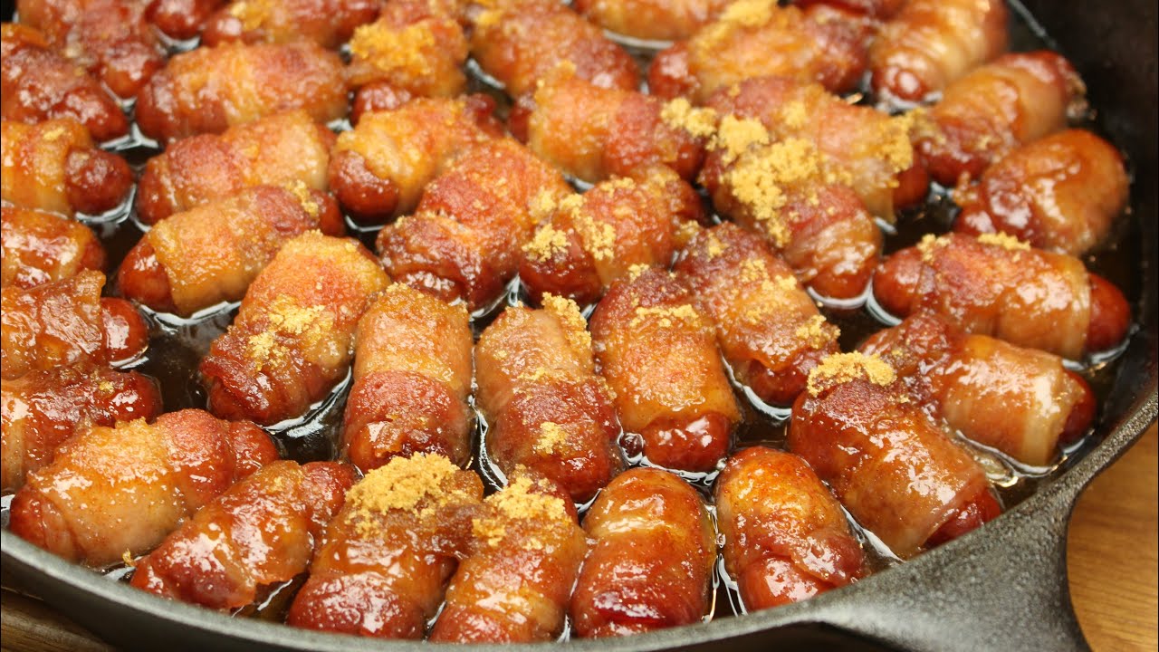 How to Make Bacon Wrapped Lit'l Smokies with Brown Sugar | The Best Gameday Appetizer