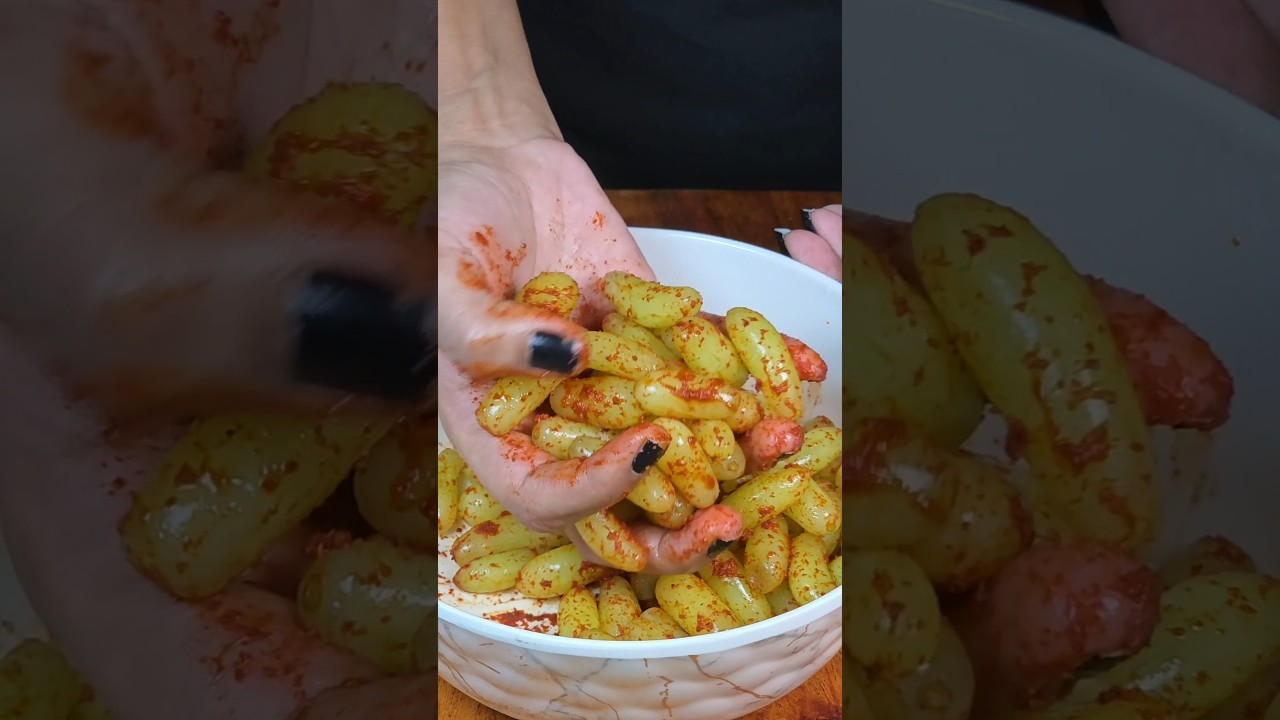 Juicy&Spicy🤤🔥Grape masala chaat #asmr #ytshorts #trending #viral