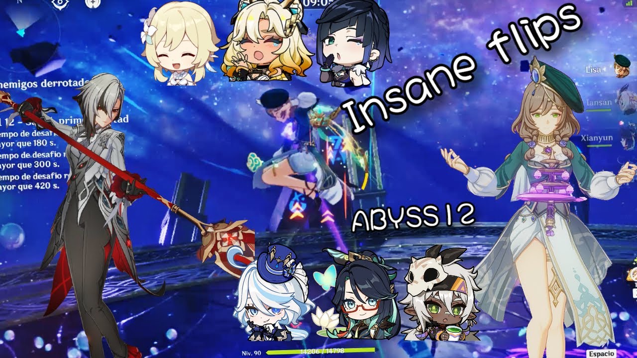 MORE OF LISA! Lisa hyperplunge & Arlecchino-Traveler vape vs abyss 12【原神】
