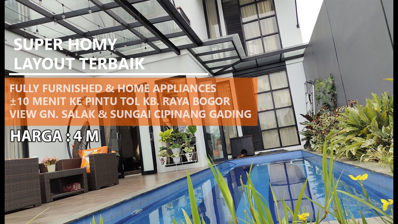 Dijual Rumah Mewah Full Furnished,kolam renang pribadi Bogor Kota type Blooming Infiniti Residence.