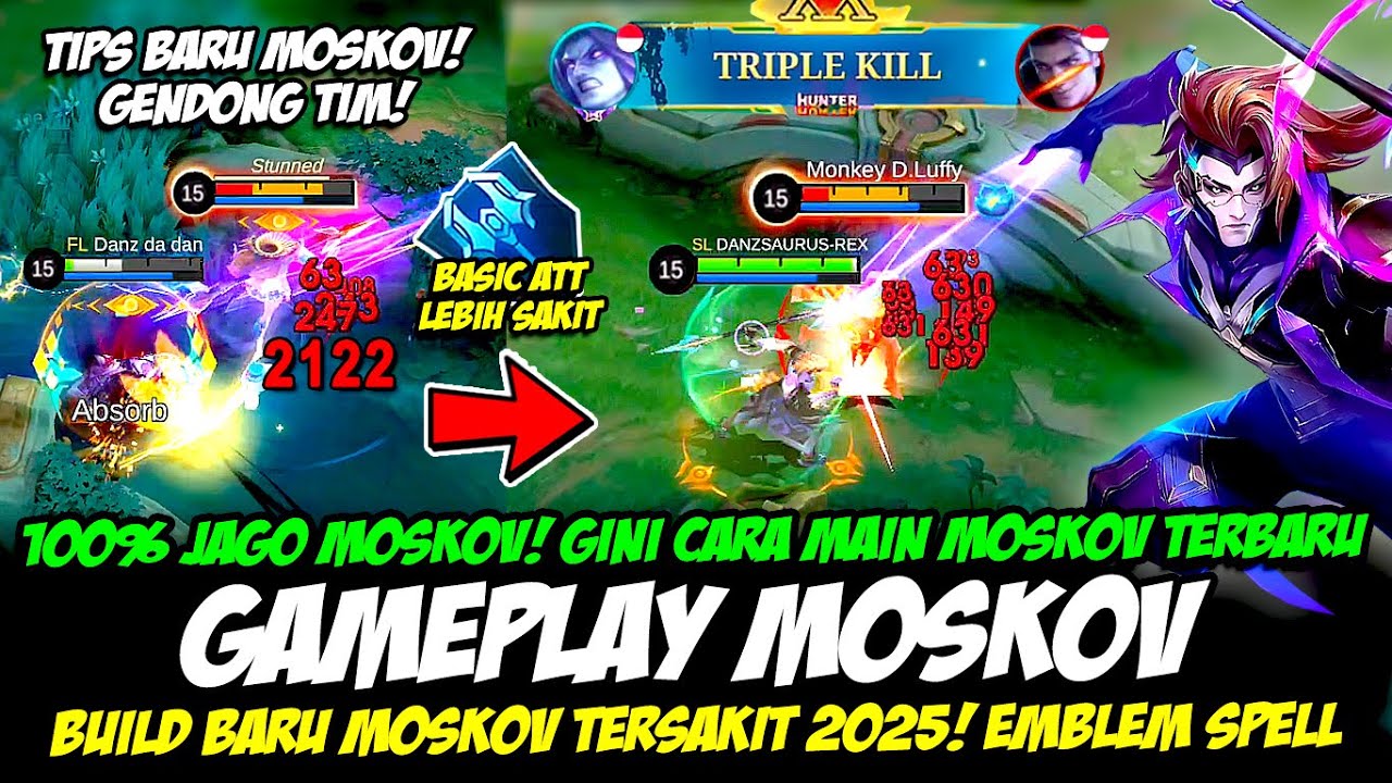 MOSKOV BUILD BARU❗CARA MAIN MOSKOV SAKIT + 100% JAGO❗ITEM MOSKOV TERSAKIT❗GAMEPLAY MOSKOV TOP GLOBAL