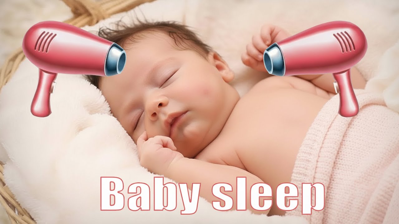 Schlafhilfe für Babys  Starkes Föhn Geräusch & Weißes Rauschen gegen Kolik