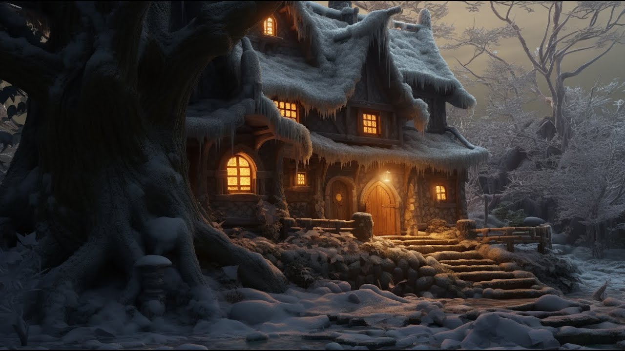 Cozy Winter Cabin in a Raging Blizzard | Relaxing Snowstorm Sounds for Deep Sleep and Study Ambience