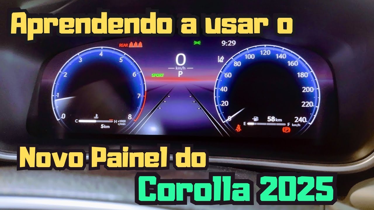 Aprendendo a usar o Painel do Novo Corolla 2025 customizing the instrument cluster new Corolla 2025
