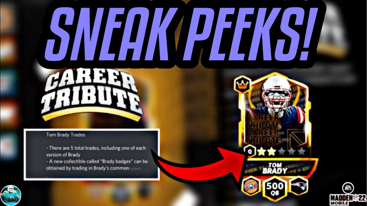 SNEAK PEEKS! LEGENDARY FIELD PASS AND 470 OVR BRADY! Madden Mobile 22