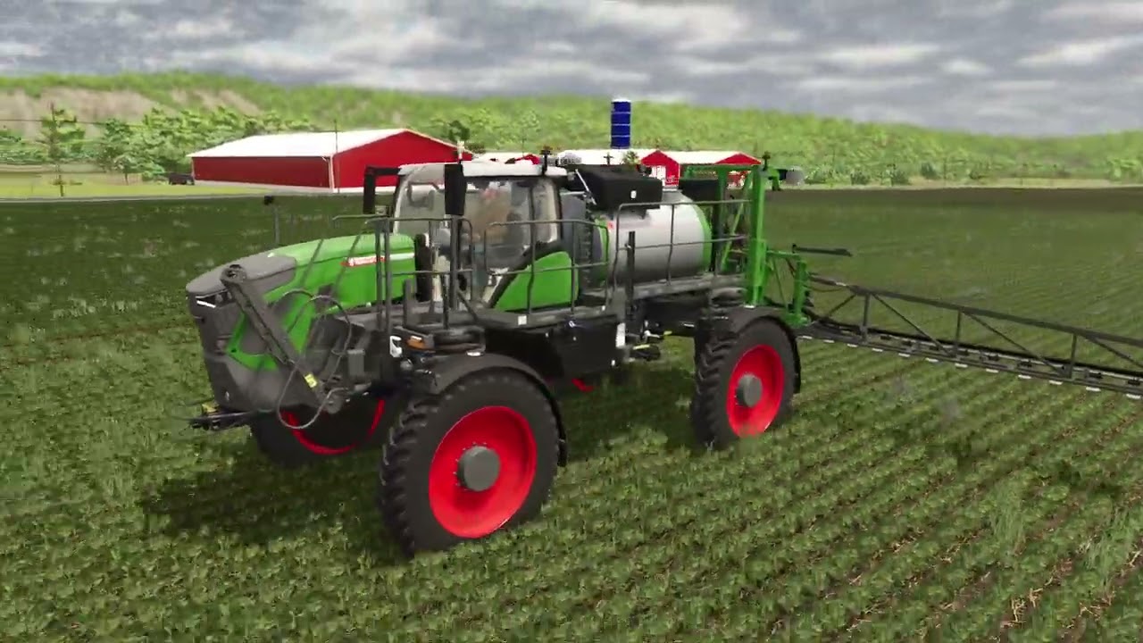 Fumigando  soja con la nueva fumigadora fendt rogator Agro Servicios AJ