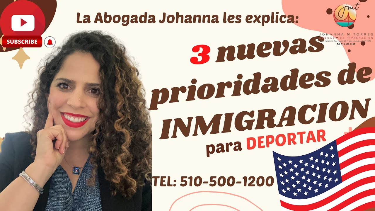 3 nuevas prioridades de INMIGRACION para DEPORTAR