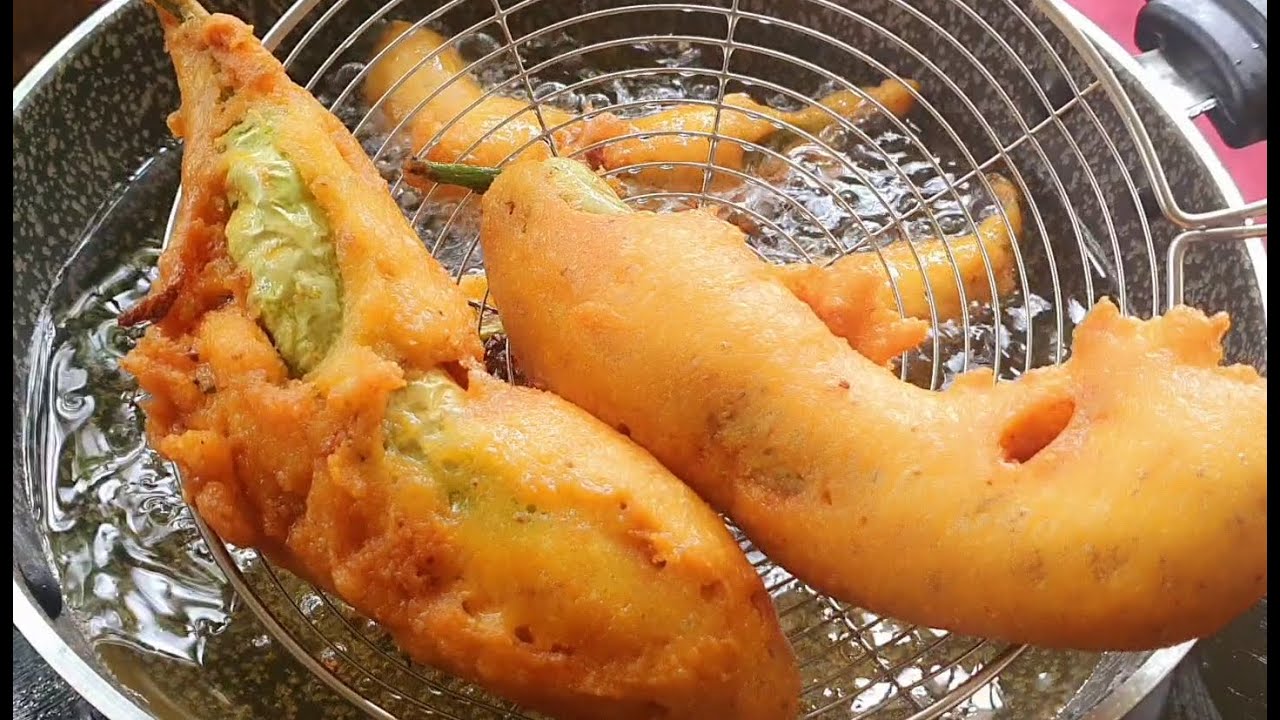 Jhatpat Mirchi Bhajiye || 4 Mazedar  Stuffed Mirchi Bhajiye || Asan Recipe