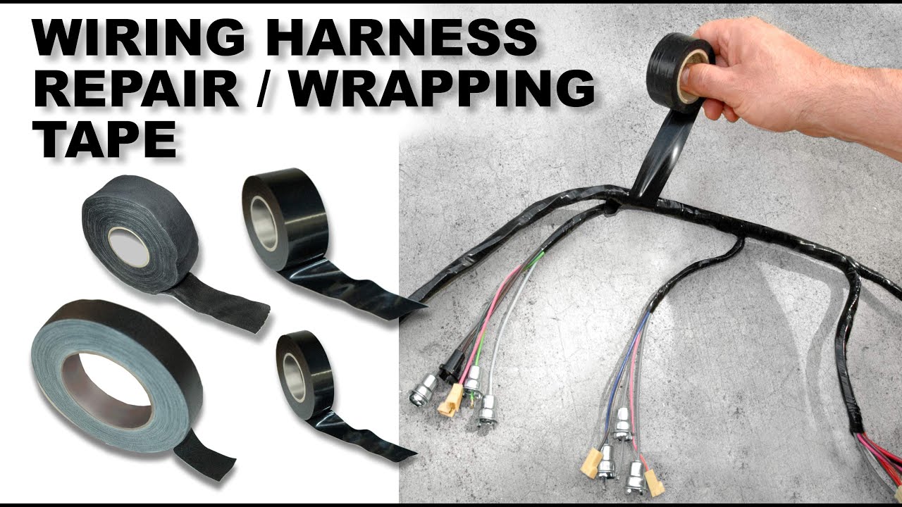 Wiring Harness Repair/Wrapping Tape. How to re-tape an old harness using correct non-adhesive tape.