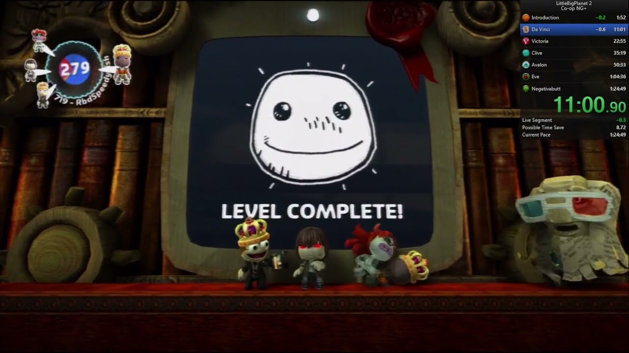 LittleBigPlanet 2 Speedrun - 4p Co-op (1:18:53)