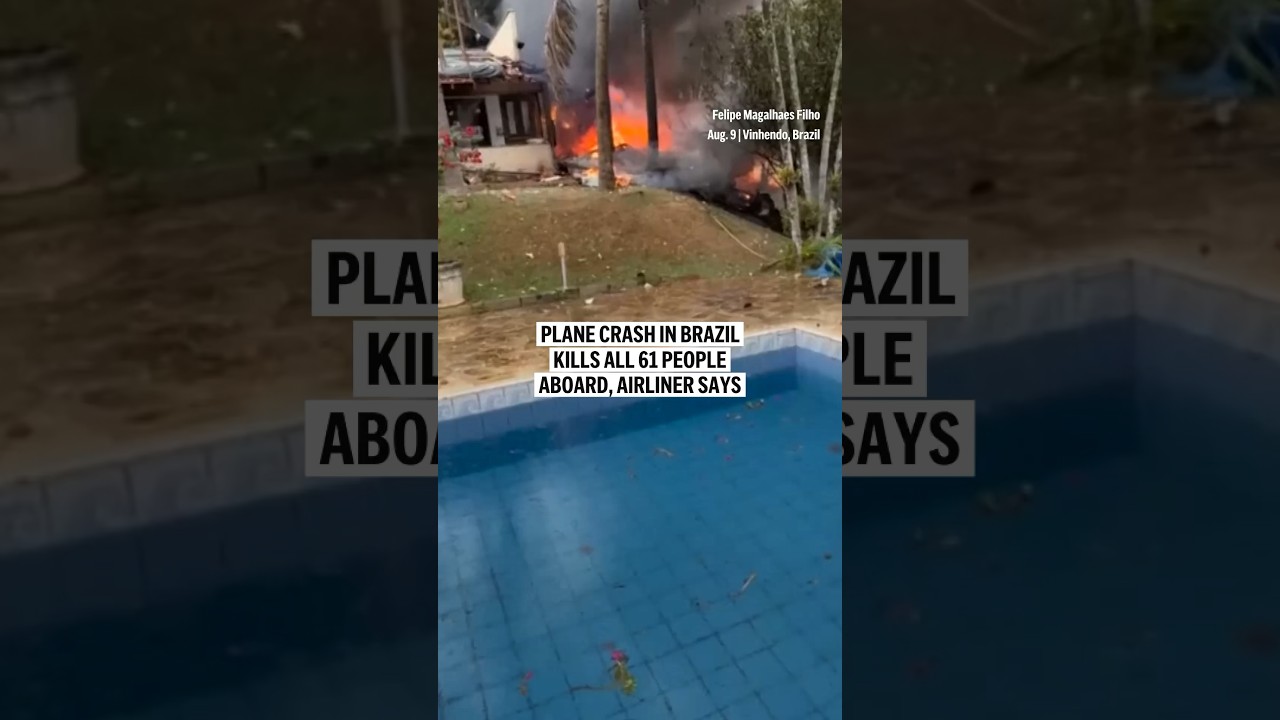 Plane crash in Brazil kills all 61 people aboard, airliner says