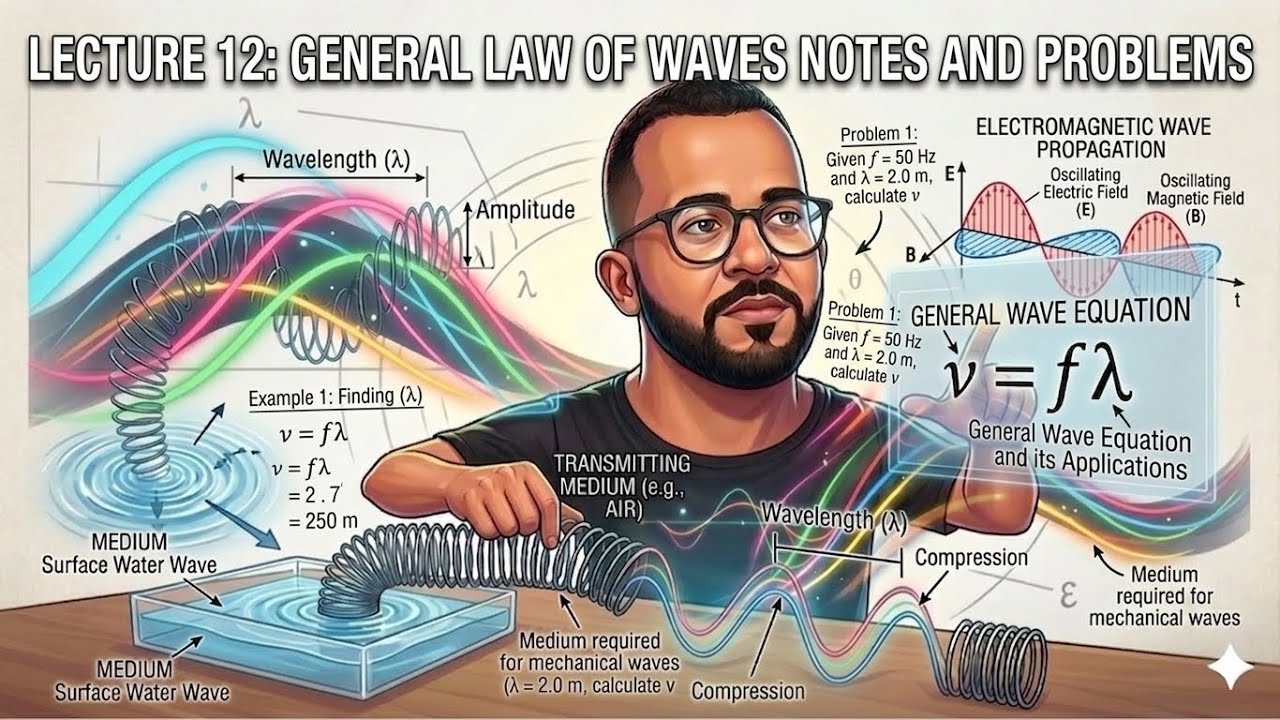 Lecture 12|Senior two|second term |chapter two|waves|wave motion|notes on general law of waves