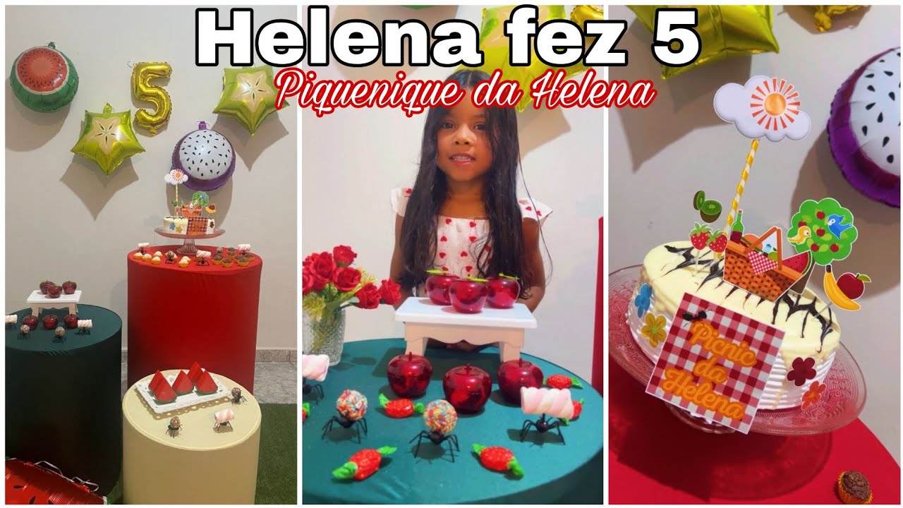 Aniversário da Helena/ Tema piquenique/ Primeira festinha na casa nova