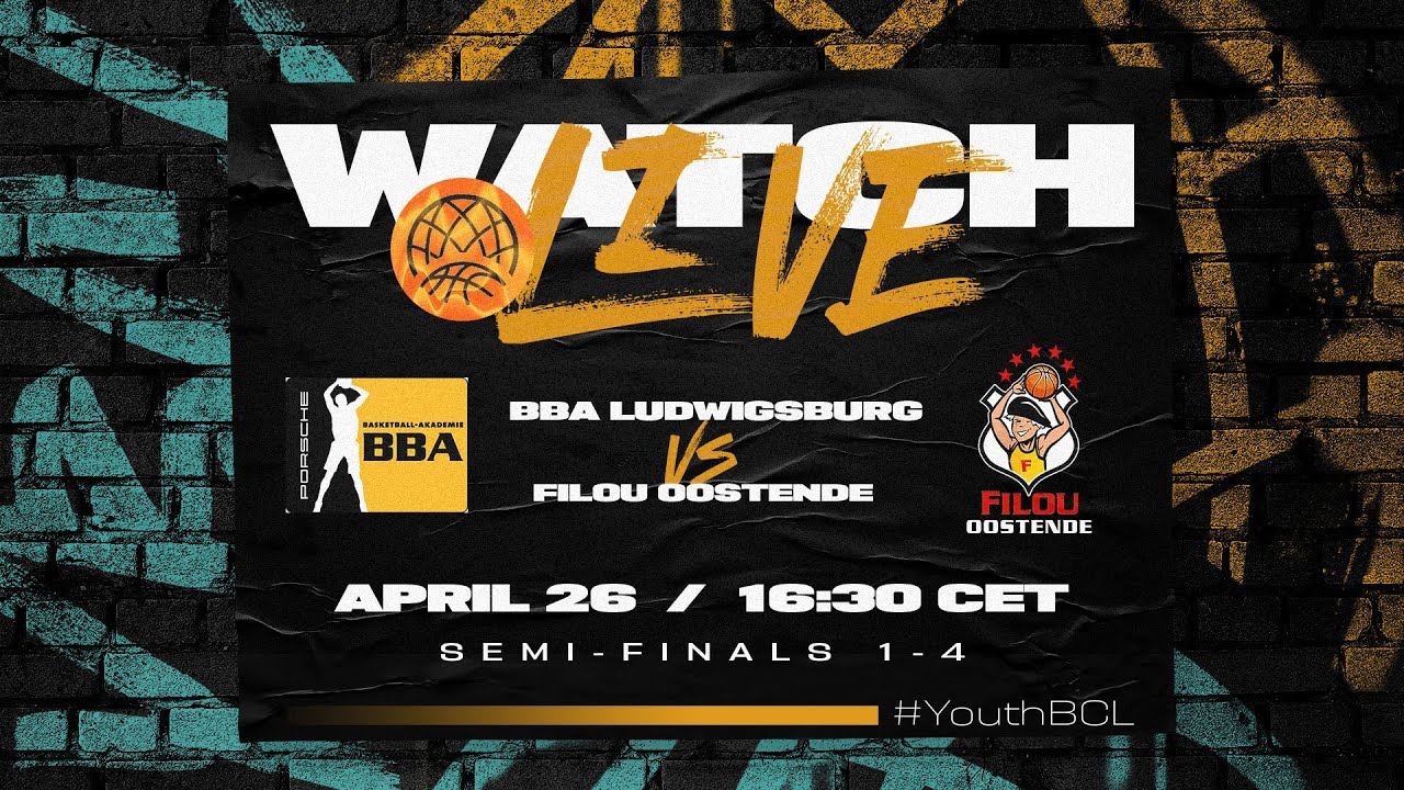 Semi-Finals 1-4 | Porsche BBA Ludwigsburg v Filou Oostende | Full Basketball Game | #YouthBCL 2025