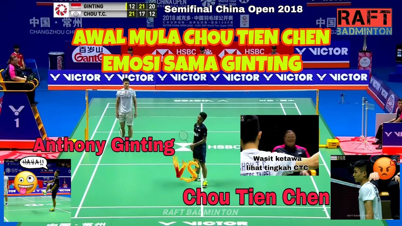 Badminton Big Match : Anthony Ginting vs Chou Tien Chen | Semifinal China Open 2018