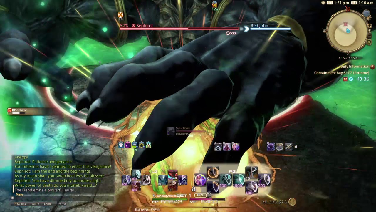 FFXIV Sephirot (Extreme) Blue Mage solo