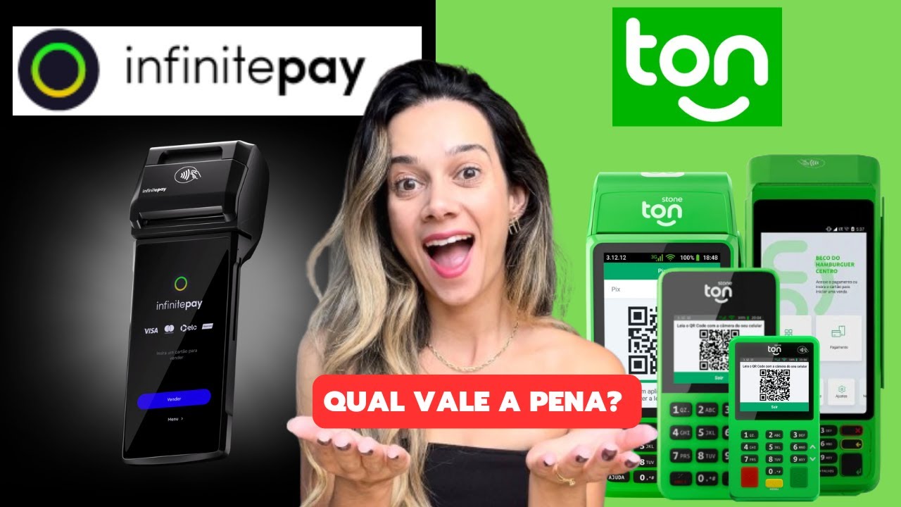 TON ou INFINITEPAY - Qual a MELHOR m&aacute;quina de cart&atilde;o CUSTO-BENEF&Iacute;CIO em 2025? [COMPARATIVO]