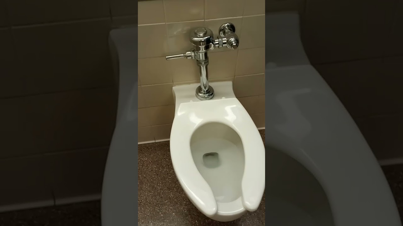 Bathroom Tour: Late 1990's Crane Manhattan Urinal and Crane Placidus Toilet at a Food Bank