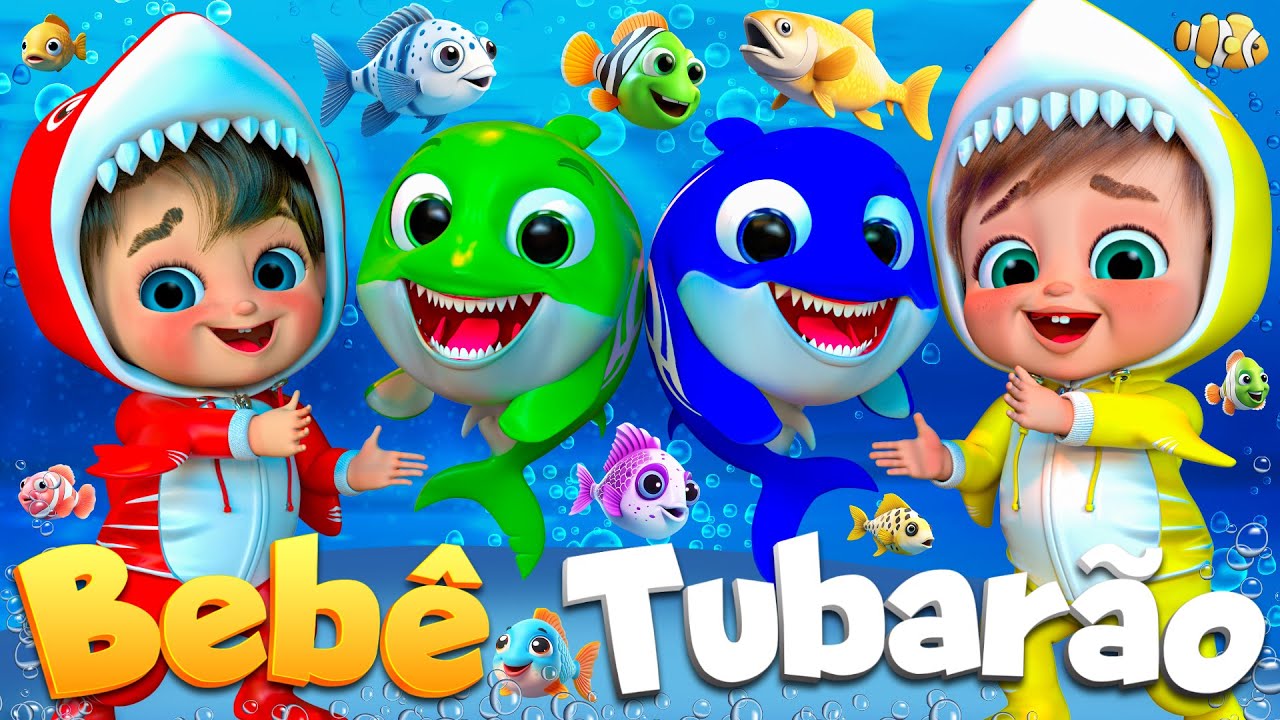 Vamos Nadar com o Bebê Tubarão @SuperLucaPortugues #rimasinfantis #musicasinfantis #bebetubarao