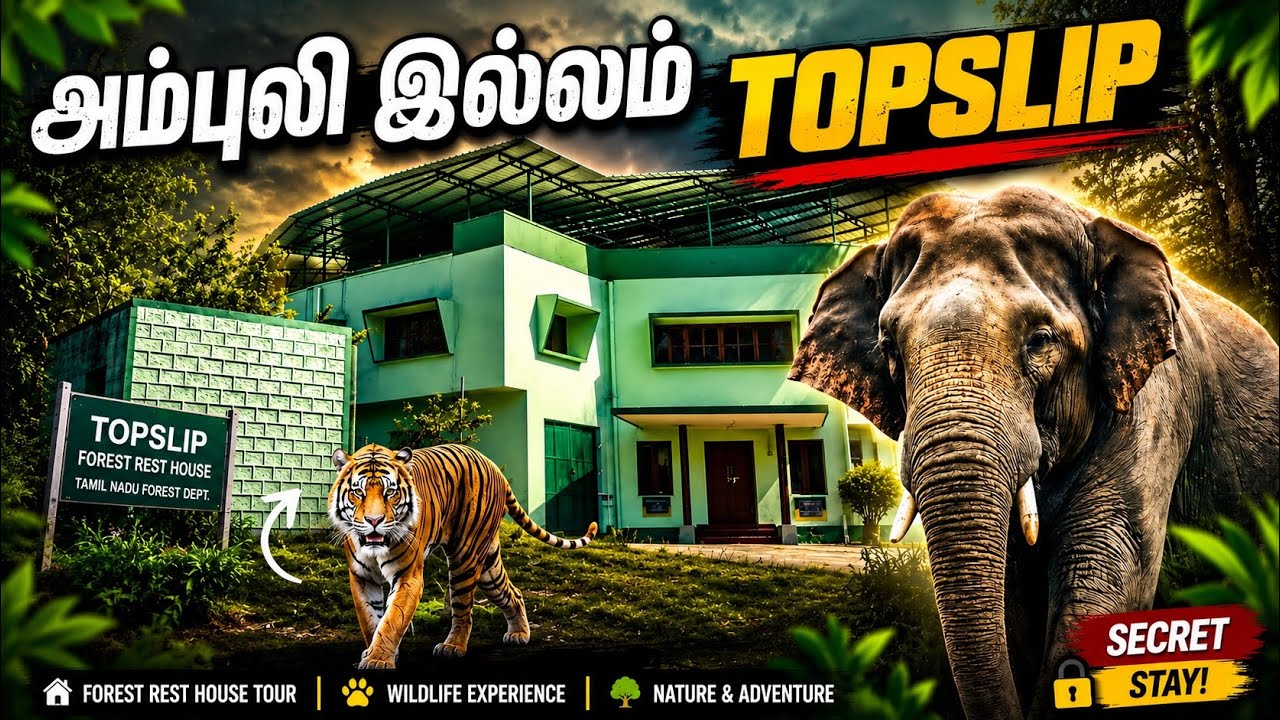 AMBULI ILLAM TOPSLIP NIGHT STAY DEEP JUNGLE FOREST GUEST HOUSE THE HOUSE OF WILD ANIMALS 😱
