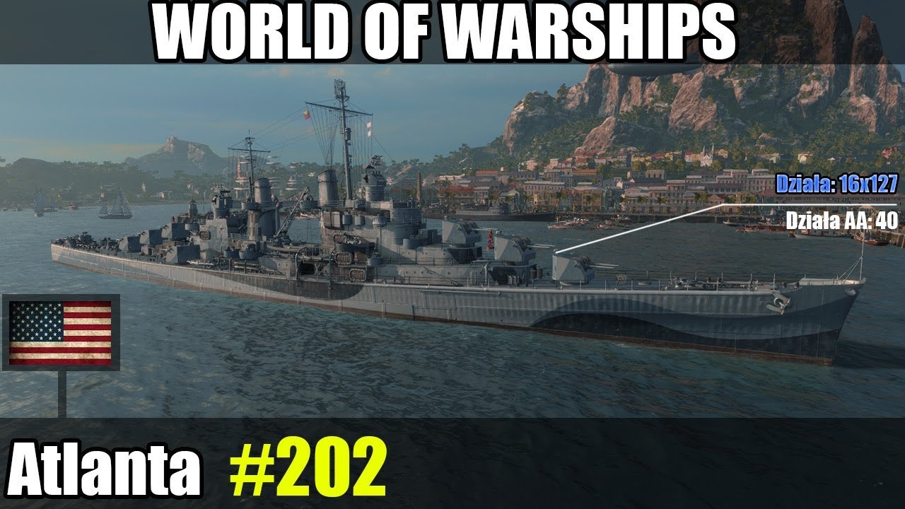 Atlanta - World of Warships - Prezentacja okrętu i gameplay.